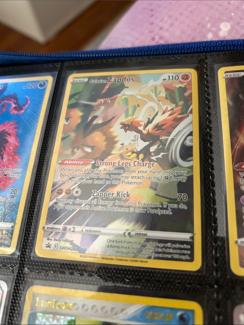 Pokemon Zapdos Holo Card — Yellow and Gold Artwork